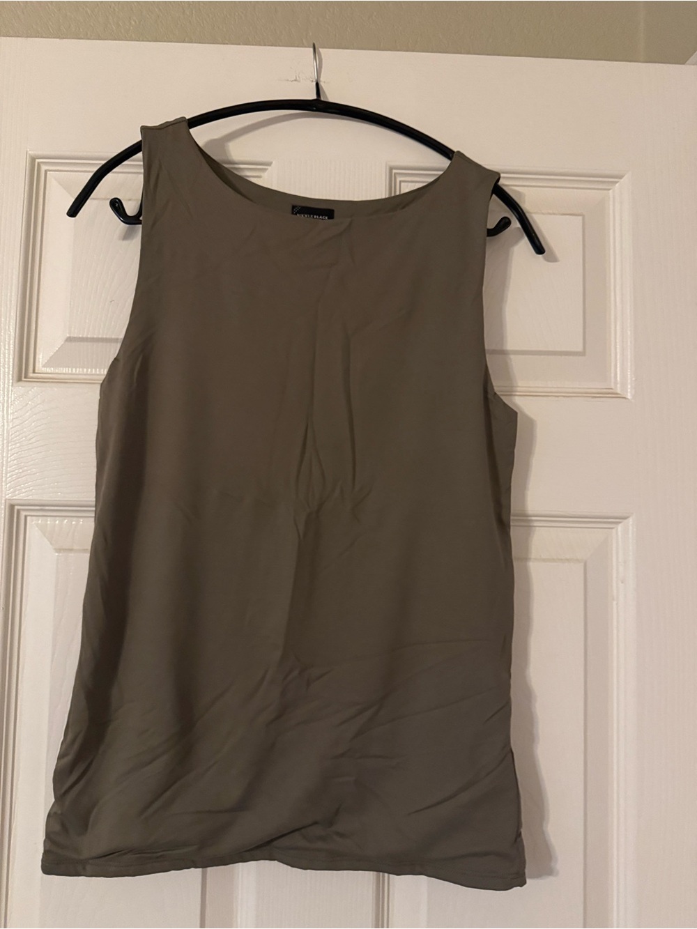 Buckle Olive Sleeveless Shell Tank Top